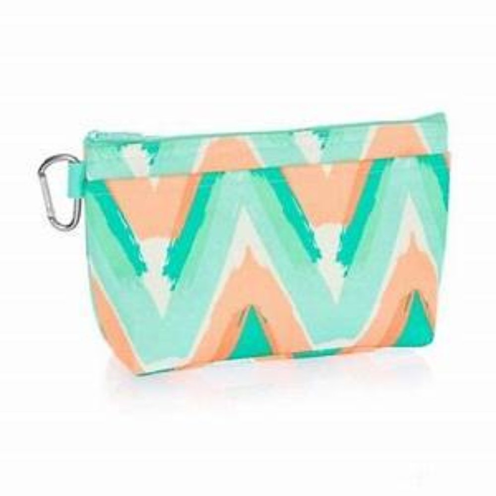 Clear Clip Pouch-Painted Peaks